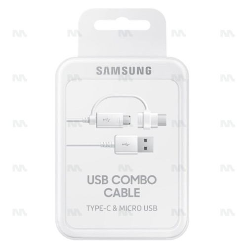 Samsung Combo Cable EP-DG930DWEGWW - USB-C & MicroUSB - 1.5m - White
