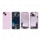 For iPhone 15 Complete Housing Incl. All Small Parts Without Battery And Back Camera Pink