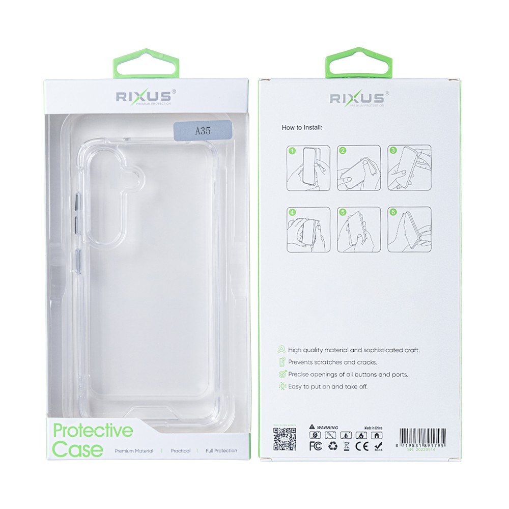 Rixus For Samsung Galaxy A35 5G A356B Crystal Clear Anti-shock TPU