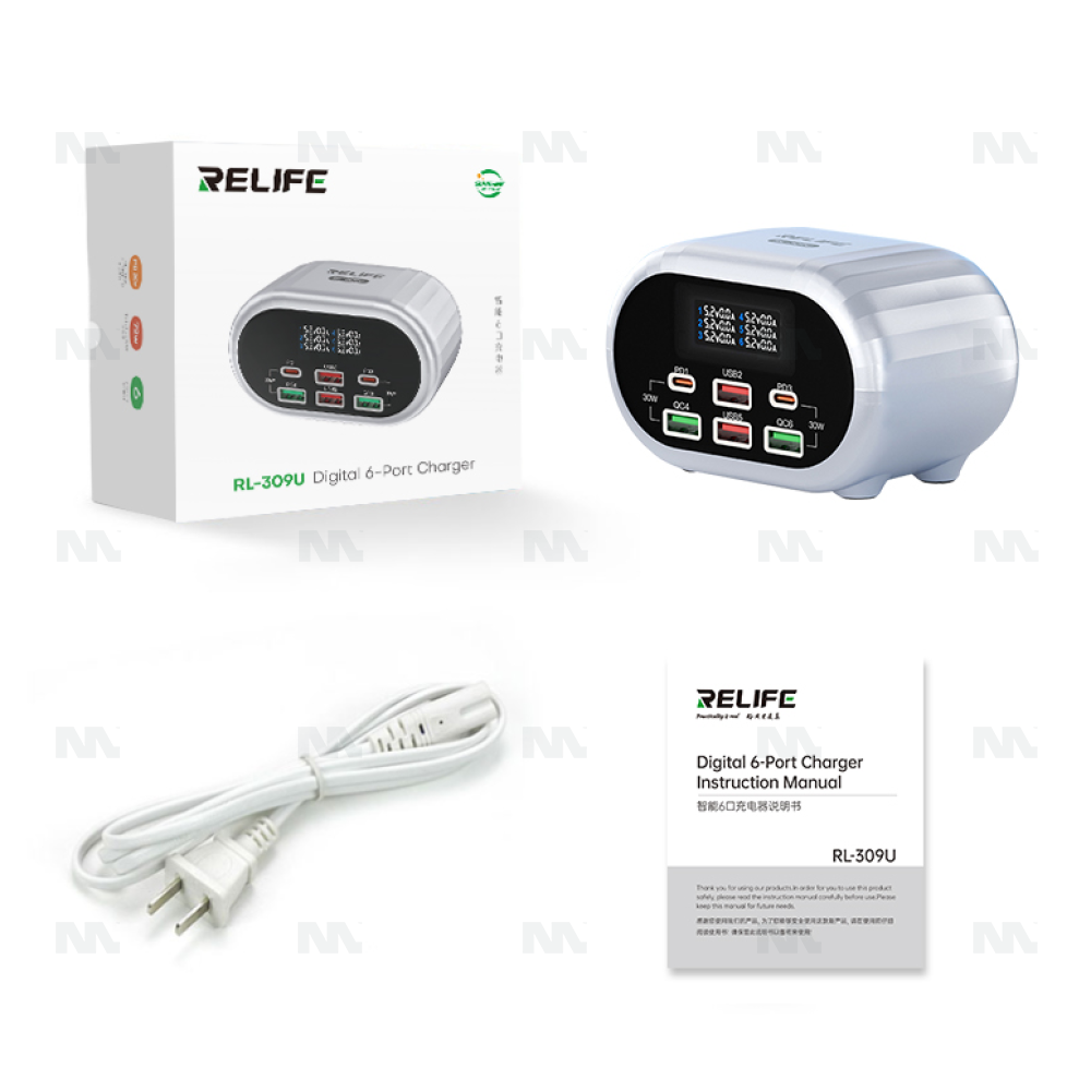 Relife RL-309U intelligent Smart 6-Port Charger