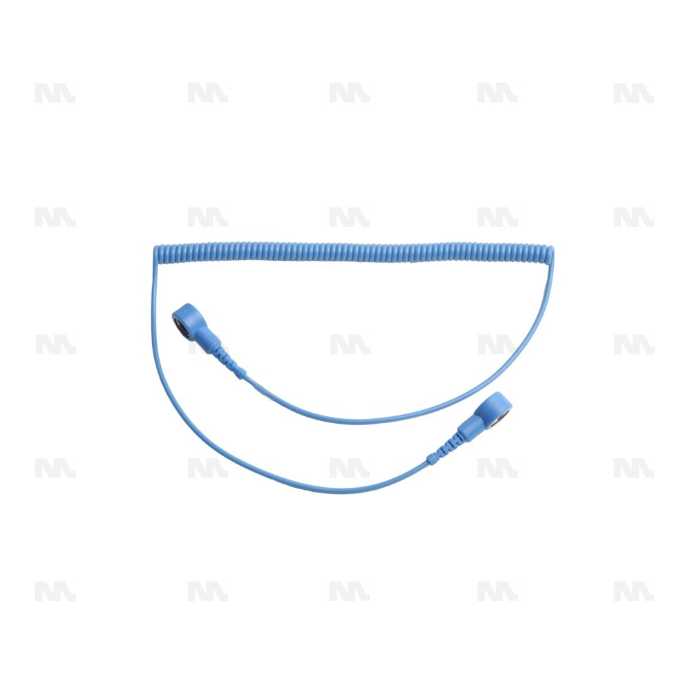 Premium Coil cord blue 1,8m 10mm snaps both ends