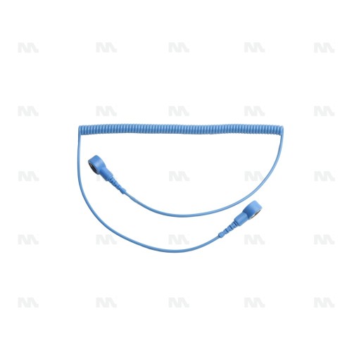 Premium Coil cord blue 1,8m 10mm snaps both ends
