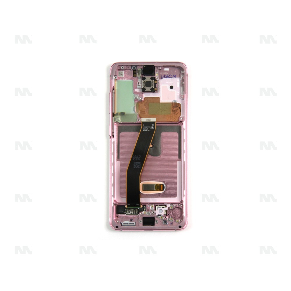 Samsung Galaxy S20 G980F, S20 5G G981F Display And Digitizer With Frame Cloud Pink Service Pack
