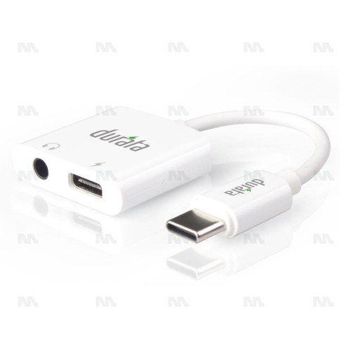 Durata Rockstar Type C to 3.55mm with audio and charging adapter DR-L09