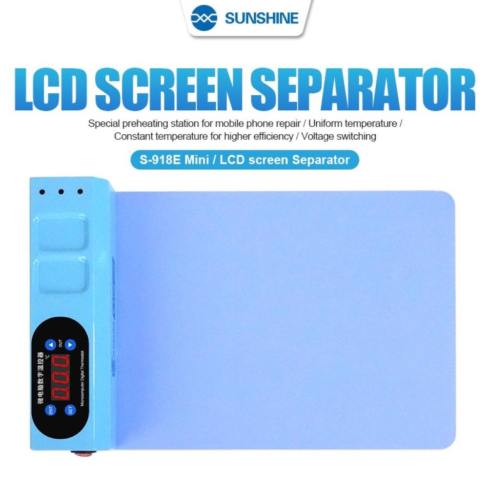 Sunshine S-918E Heat Mat Screen and Back Separator For Phone, Tablet Repair 12.9 35x21cm (110V 220V)