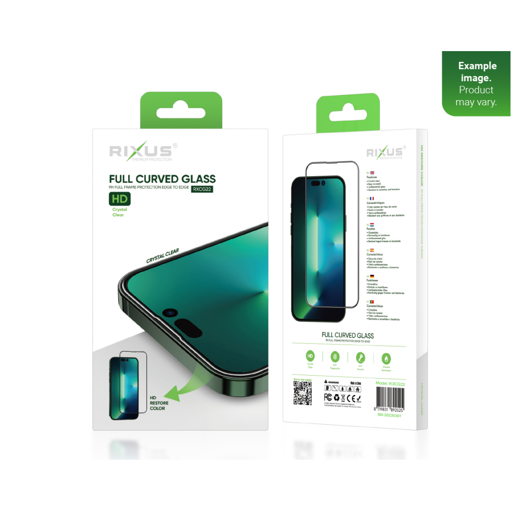 Rixus Clear HD Full Curved Edge Tempered Glass For Samsung Galaxy A71 A715F