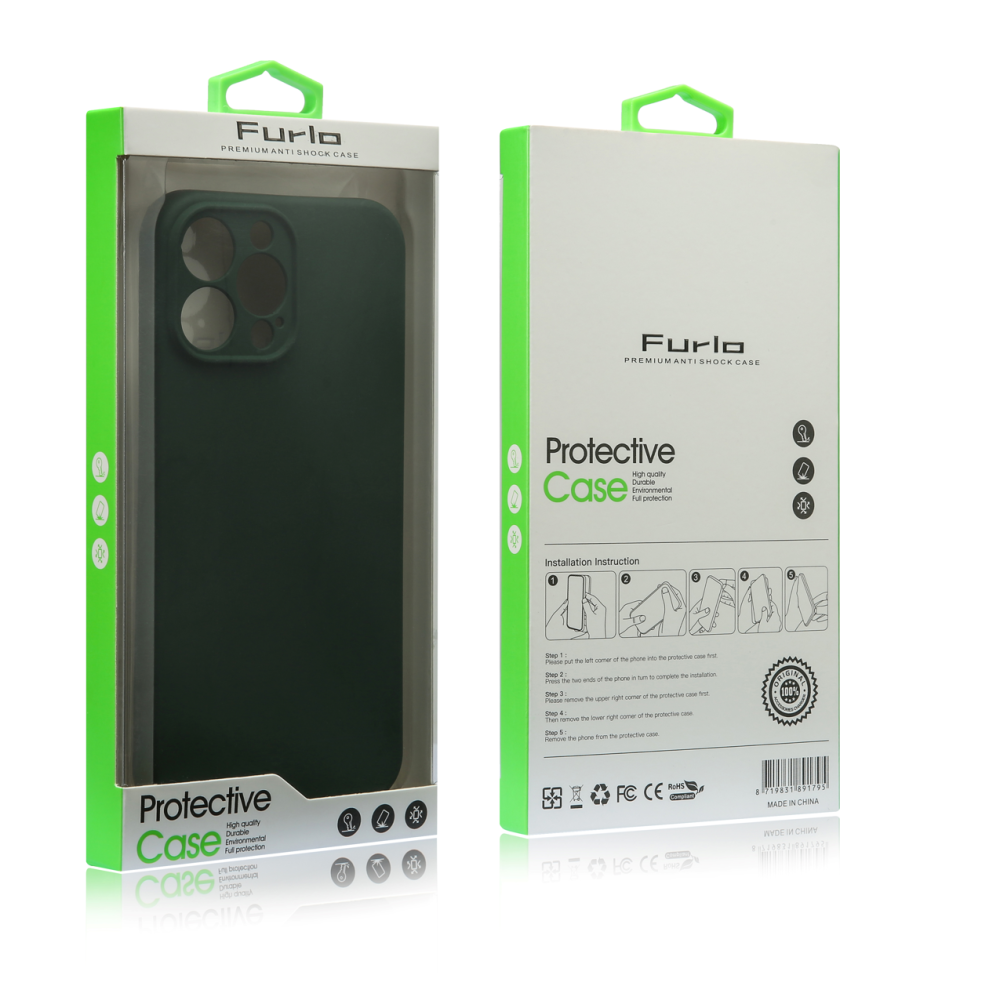 Furlo Protective Slim TPU Case For iPhone 12 Pro - Dark Green