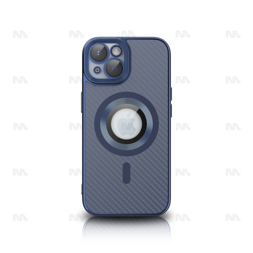 NY Carbon Glossy TPU Case For iPhone 15 - Dark Blue