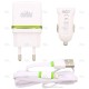 Durata 3in1 AC Adapter Car Charger USB Data Cable DRA3002