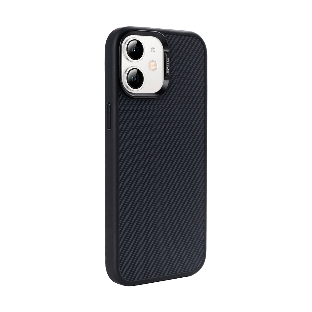 Rixus Mag Carbon With MagSafe For iPhone 11 Titanium Black