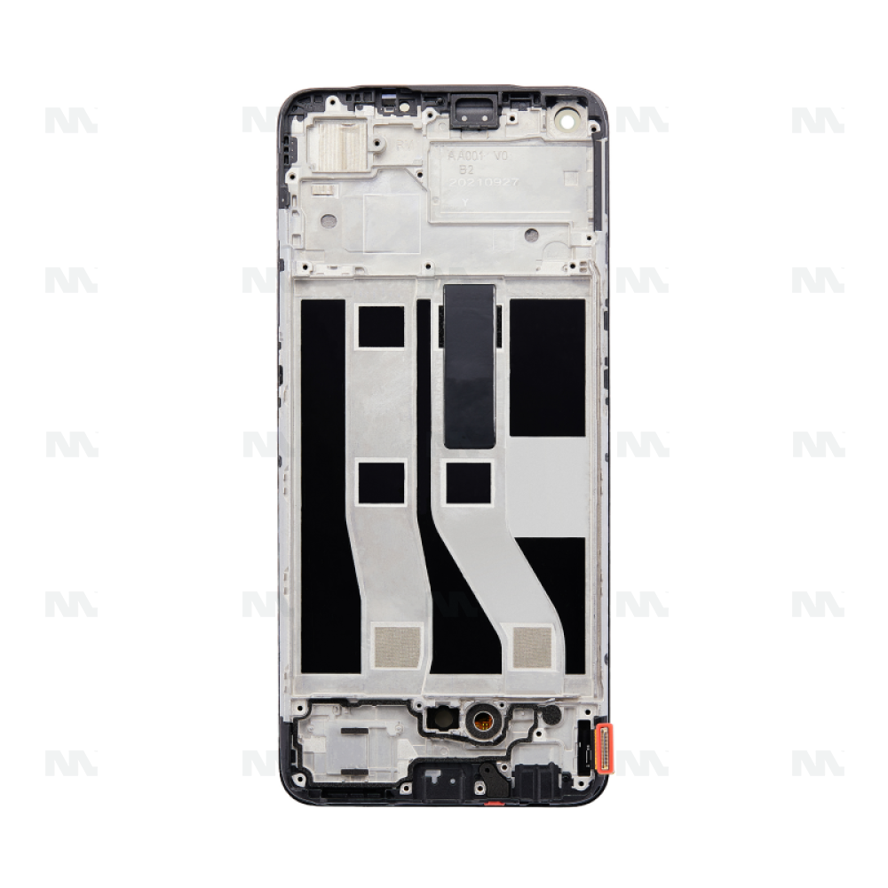 Oppo A74 4G CHP2219, F19 Display And Digitizer With Frame Prism Black Soft-OLED