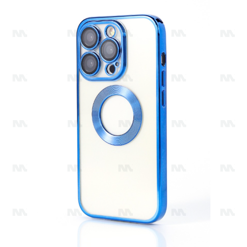 NY Glossy Phone & Camera TPU Case For iPhone 13 - Transparent Blue