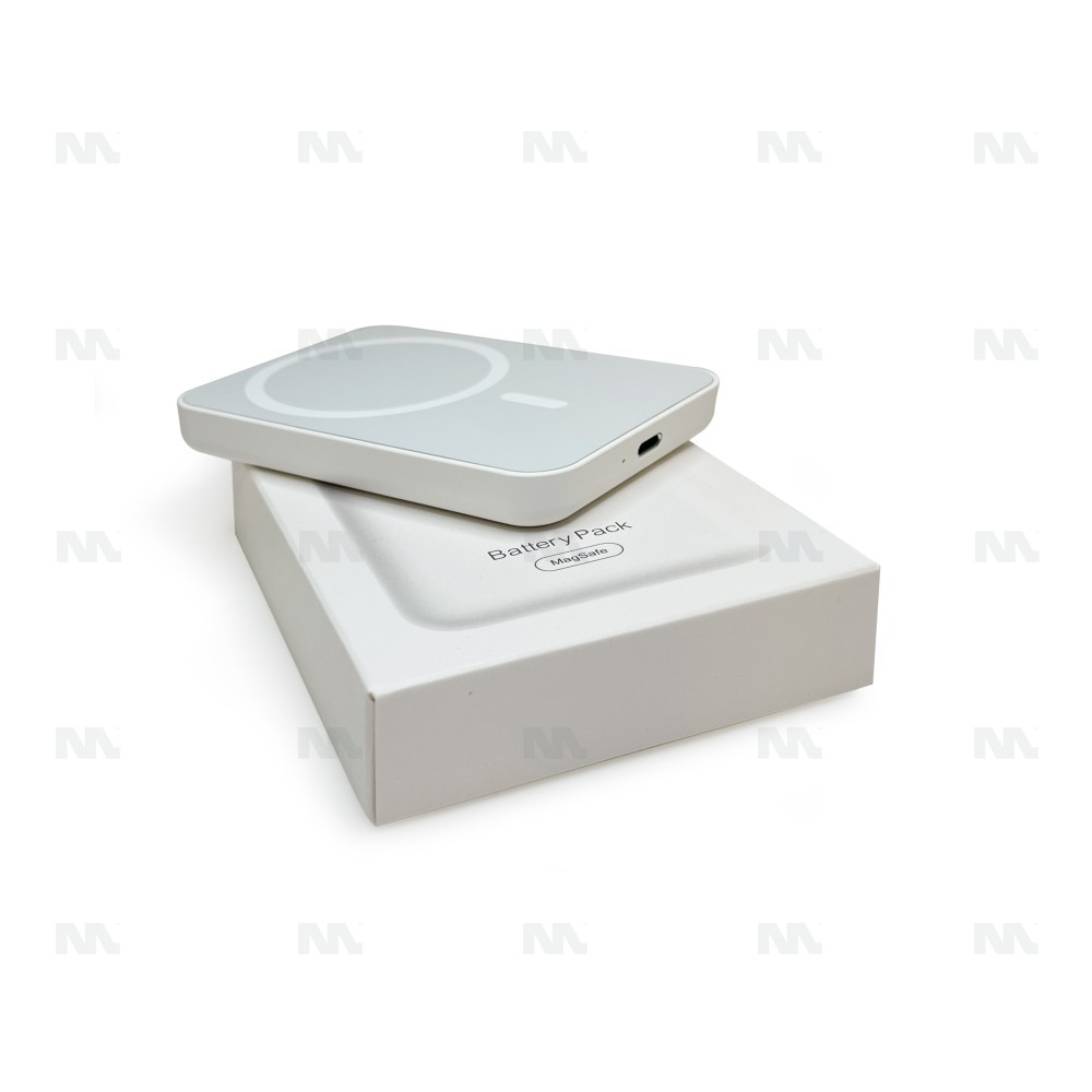 For iPhone 12, 13, 14, 15 Series Battery Pack Magnetic Charging White