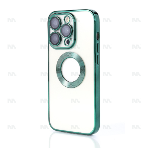 NY Glossy Phone & Camera TPU Case For iPhone 13 - Transparent Green