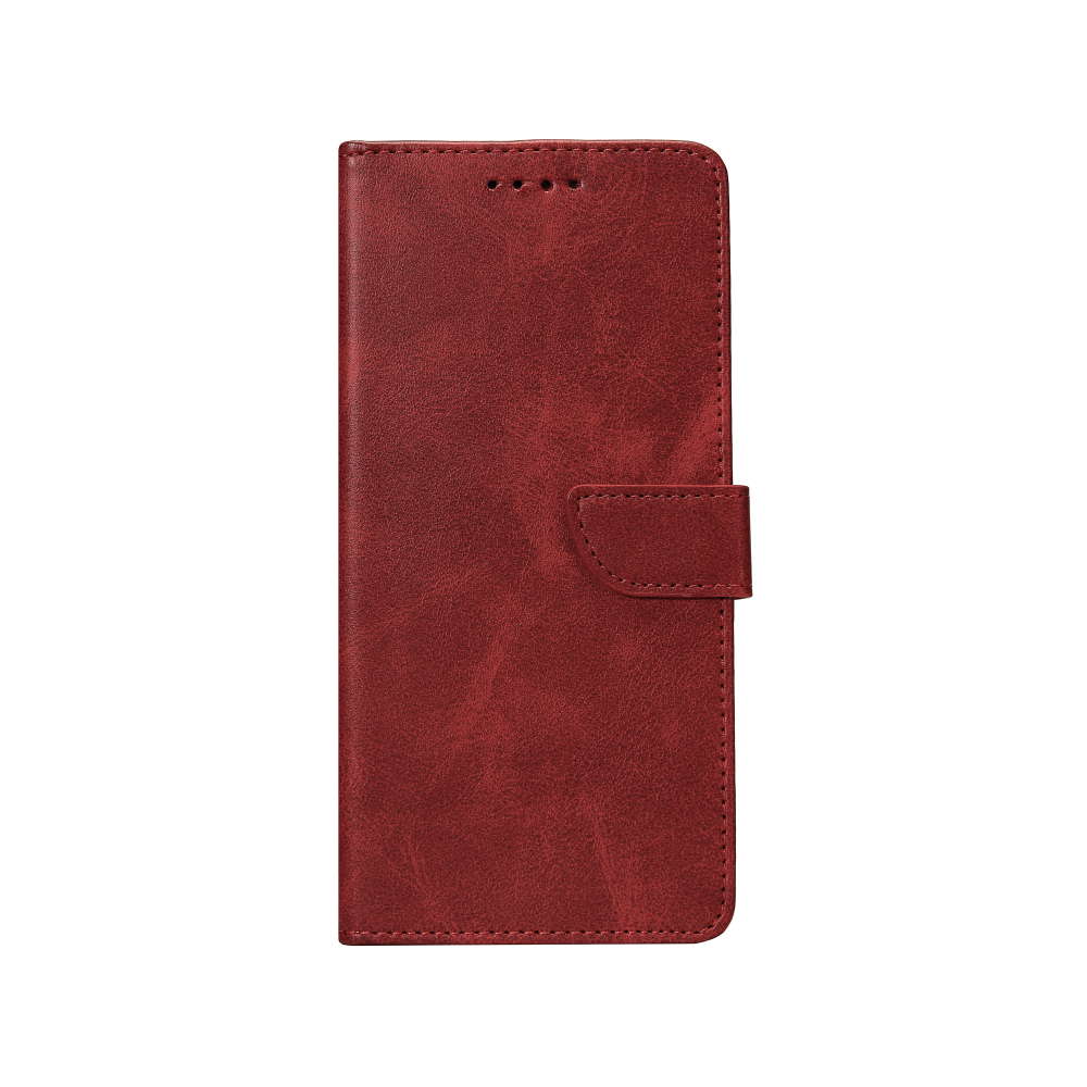 Rixus Bookcase For Samsung Galaxy A52 5G A526B Dark Red