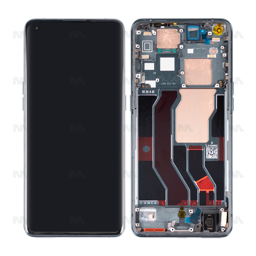 Oppo Find X3 Pro (CPH2173) Display And Digitizer With Frame Black OEM