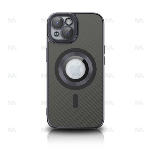 NY Carbon Glossy TPU Case For iPhone 15 Plus - Black