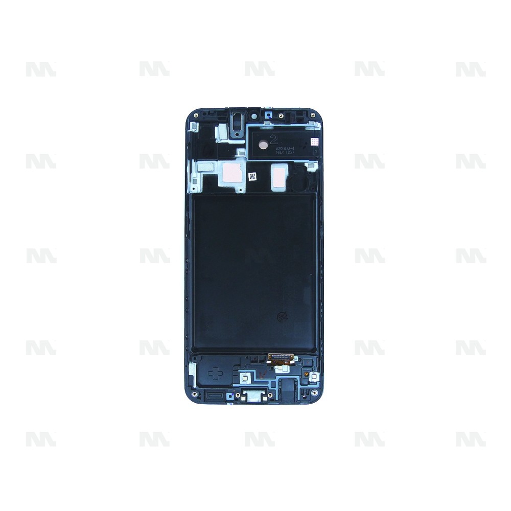 Samsung Galaxy A20 A205F Display And Digitizer With Frame Black Service Pack