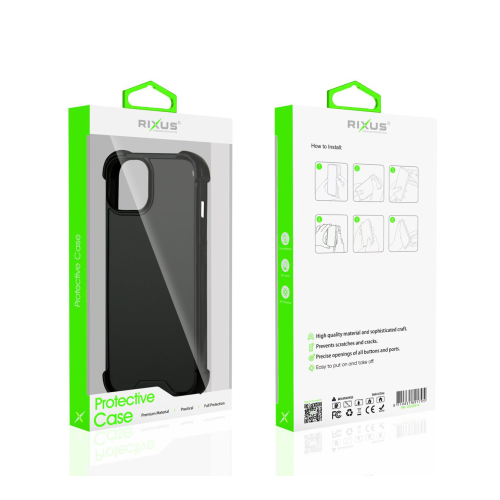 Rixus Anti-Burst Case For iPhone 14 Pro Black