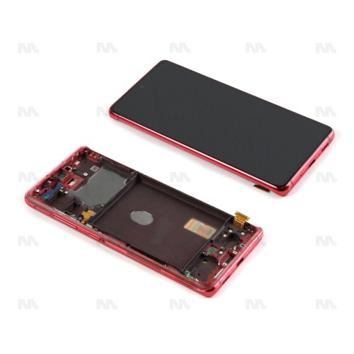 Samsung Galaxy S20 FE G780F, 5G G781B  Display And Digitizer With Frame Cloud Red Service Pack